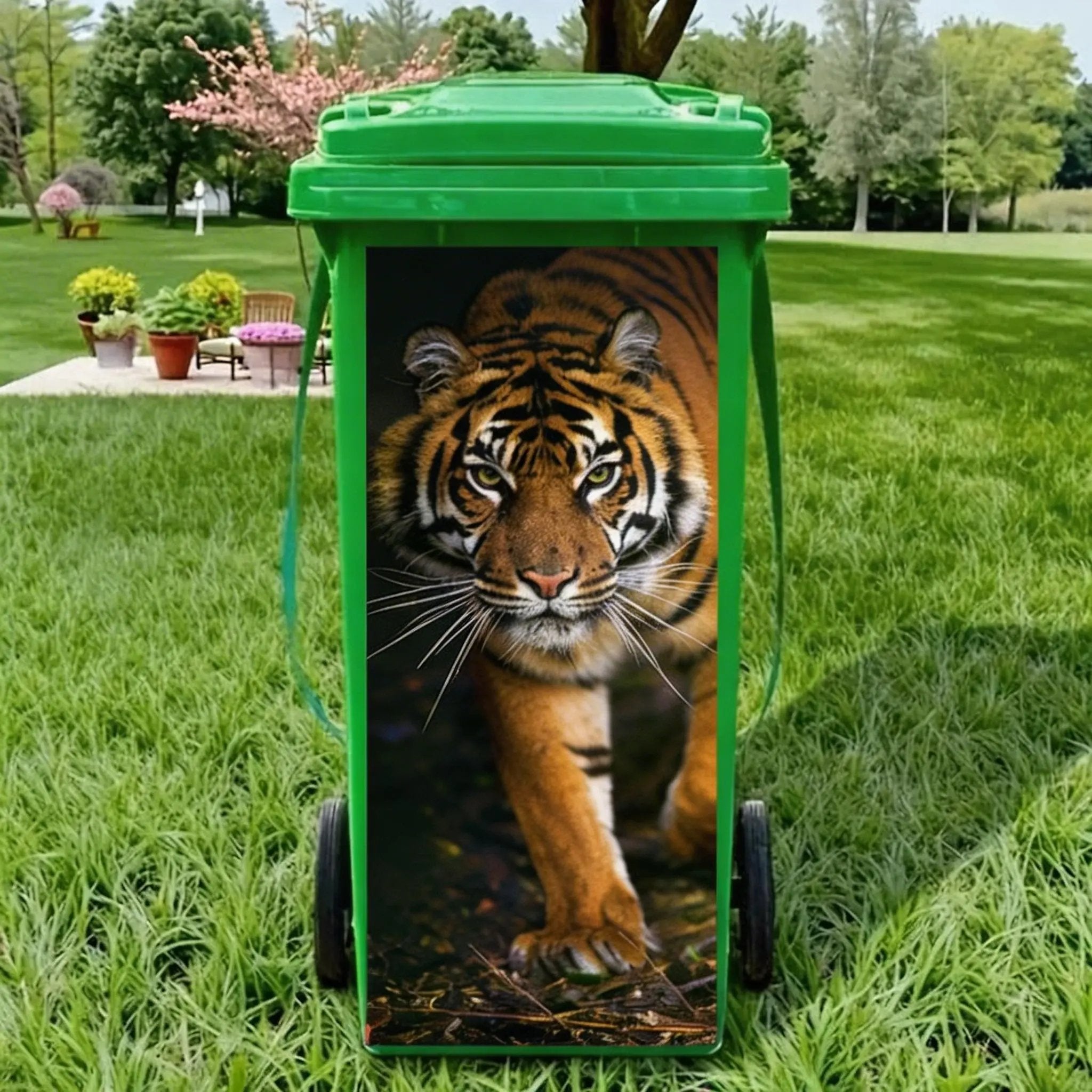 🗑️Creative Trash Can Sticker with Colourful Cartoon